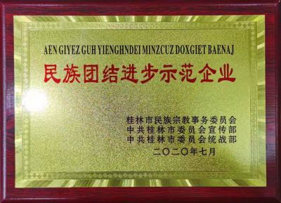 民族团结进步示范单位